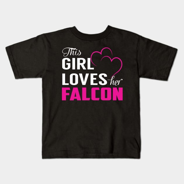 This Girl Loves Her FALCON Kids T-Shirt by TamekiaLuczakmv